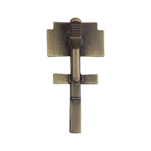 2-1/4 x 1-3/16 Inch Gold Fine Pewter Motorist Prayer Cross Visor Clip