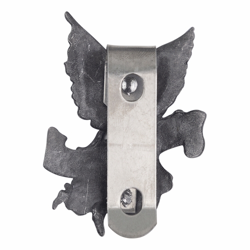 2-1/4 x 1-5/8 Inch "Daughter Please Don't Text And Drive" Guardian Angel Fine Pewter Visor Clip