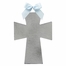 2-3/4 Inch Antiqued Pewter Baby Boy Cradle Cross