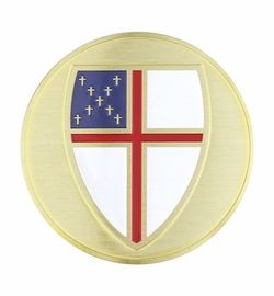2 Inch Episcopal Shield Emblem Adhesive Medallion