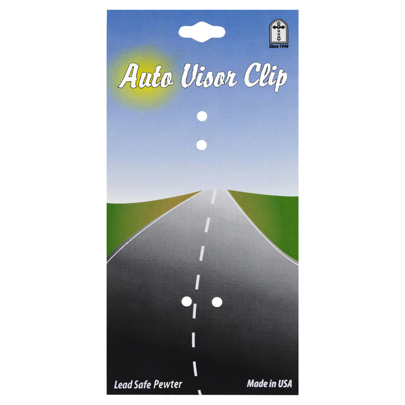 Daughter Drive Safely Visor Clip - Pewter Car Visor Holder With Protective Message