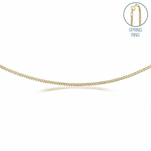 20 Inch Gold Plated Curb Necklace Chain