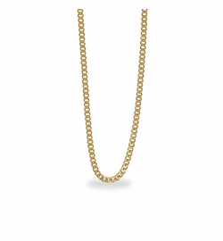 20 Inch Stainless Steel 14KT Gold Plated Curb Necklace Chain