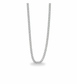 20 Inch Stainless Steel Rhodium Plated Curb Necklace Chain