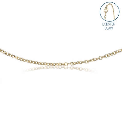 22 Inch Gold Plated Cable Necklace Chain