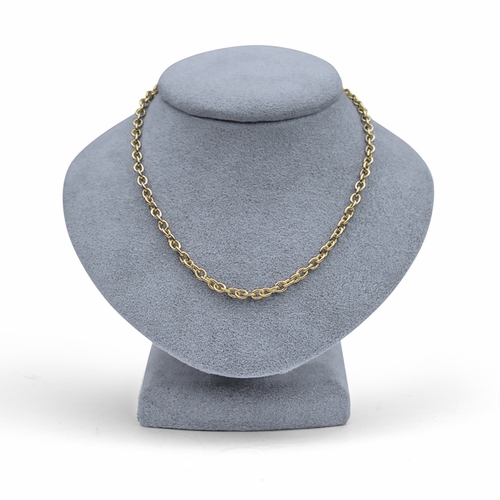 22 Inch Gold Plated Cable Necklace Chain