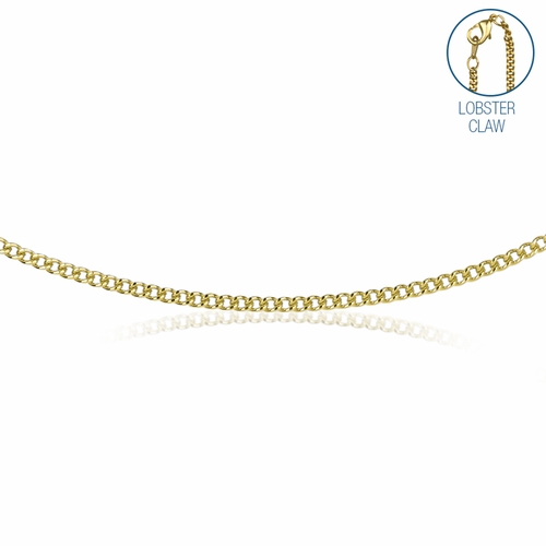 24 Inch Stainless Steel 14KT Gold Plated Curb Necklace Chain