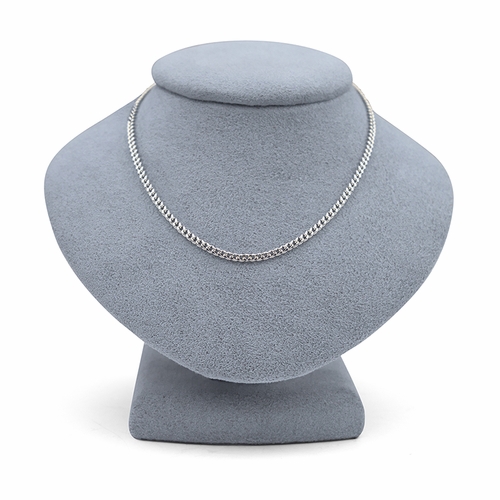 24 Inch Stainless Steel Rhodium Plated Curb Endless Necklace Chain