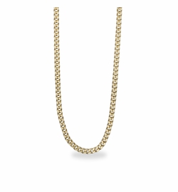 27 Inch Stainless Steel 14KT Gold Plated Curb Endless Necklace Chain