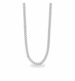 27 Inch Stainless Steel Rhodium Plated Curb Endless Necklace Chain