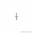3/4 Inch 14K White Gold Plain Crucifix Pendant