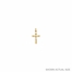 3/4 Inch 14KT Gold Beveled Ends Crucifix Pendant