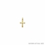 3/4 Inch 14KT Gold Budded Ends with Carved Detailing Crucifix Pendant