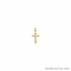 3/4 Inch 14KT Gold Plain Budded Ends Crucifix Pendant