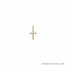 3/4 Inch 14KT Gold Rectangular Beveled Cross Pendant