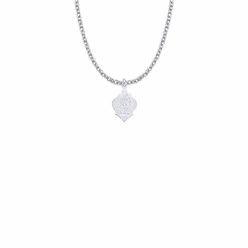 3/4 Inch Sterling Silver Decorative Border Miraculous Medal with November Birthstone Crystal Stones