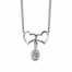 3/4 Inch Sterling Silver Hearts with Blue Hanging Miraculous Medal Necklace
