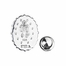 3/4 Inch Two-Toned Sterling Silver Miraculous Medal Pin With Spring Loaded Quality Clutch