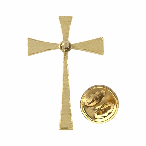 3/4 x 1/2 Inch Gold Maltese Cross Lapel Pin