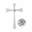 3/4 x 1/2 Inch Silver Maltese Cross Lapel Pin