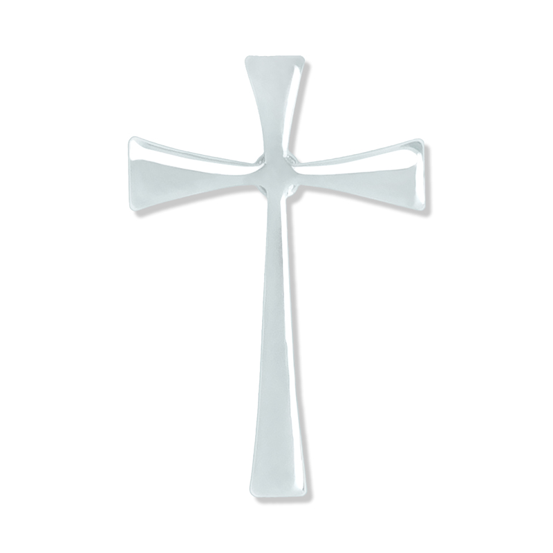 3/4 x 1/2 Inch Silver Maltese Cross Lapel Pin