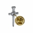 3/4 x 3/8 Inch Pewter Nail Cross Lapel Pin