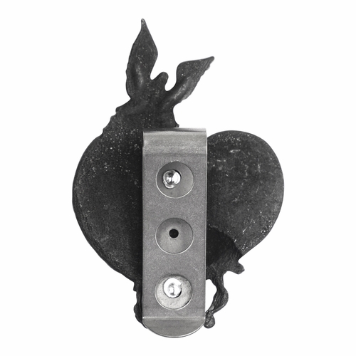 3-7/8 x 1-7/8 Inch Fine Pewter Mom "Drive Safely" Heart and Angel Visor Clip