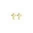 3/8 Inch 14K Gold Over Sterling Silver Cross Earrings