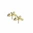 3/8 Inch 14K Gold Plated Over Sterling Silver Cross Earrings with Cubic Zirconia Stone Center