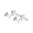 3/8 Inch Sterling Silver Cross Earrings