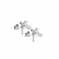 3/8 Inch Sterling Silver Cross Earrings with Cubic Zirconia Stone Center