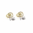 3/8 Inch14KT Gold Plated Over Sterling Silver Heart Dove Earring