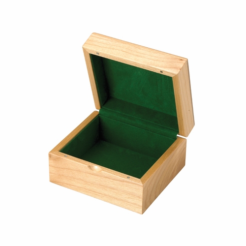 4-3/4 x 4-1/4 x 2-3/4 Inch Angel Maple Wood Keepsake Box