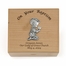 4-3/4 x 4-1/4 x 2-3/4 Inch Baby Boy Baptism Maple Wood Keepsake Box