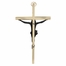 4 Inch Brass and Pewter Wall Crucifix