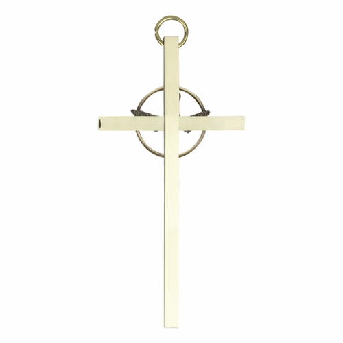 4 Inch Enameled Brass Confirmation Wall Cross