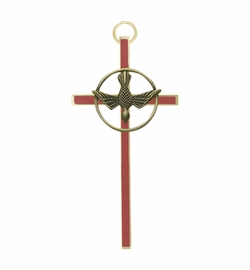 4 Inch Enameled Brass Confirmation Wall Cross