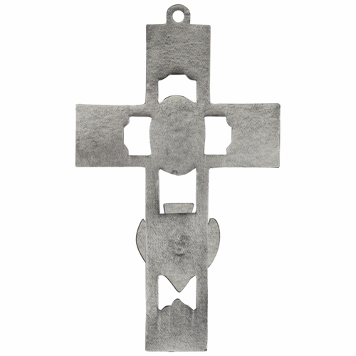 5-1/2 Inch Pierced Pewter Dove Confirmation Wall Cross