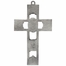 5-1/2 Inch Pierced Pewter Guardian Angel Wall Cross