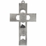 5-1/2 Inch Pierced Pewter Praying Girl Wall Cross