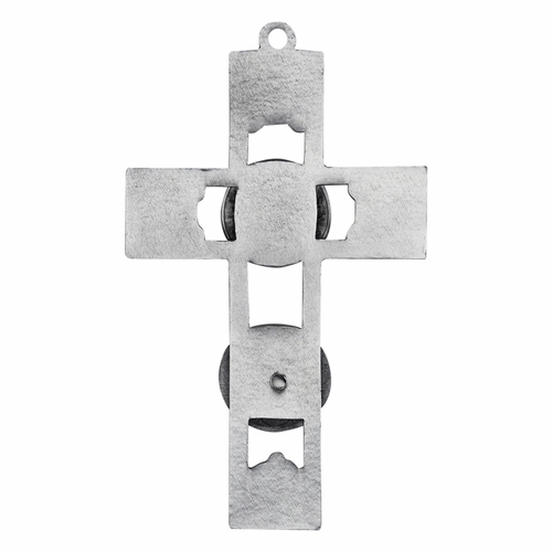 5-1/2 Inch Pierced Pewter St. Benedict Wall Cross