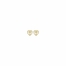 5/16 Inch 18KT Gold  Plated Over Sterling Silver Heart with Cross Earrings