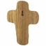5-3/4 Inch Oak Wood and Metal Trinity Wall Crucifix