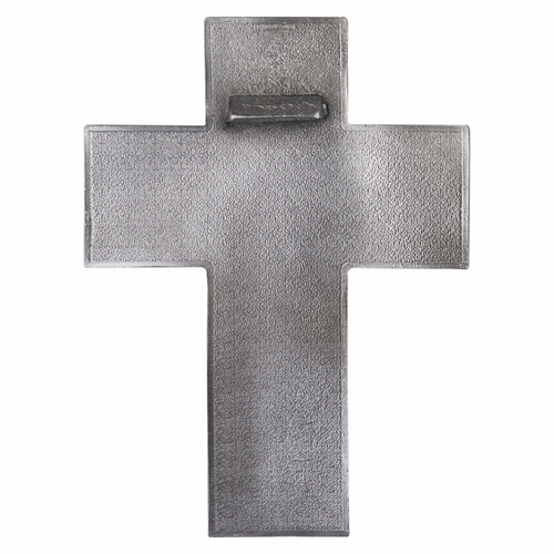 5-5/8 Inch Antiqued Pewter Rite of Christian Initiation Wall Cross