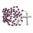 5.5mm Amethyst Fire Crystal Bead Rosary with Crucifix and Madonna Center