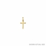 5/6 Inch 14KT Gold Inner-Beaded Cross Pendant