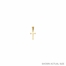 5/8 Inch 14KT Gold Budded Ends Cross Pendant 