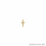 5/8 Inch 14KT Gold Dotted Border Crucifix Pendant