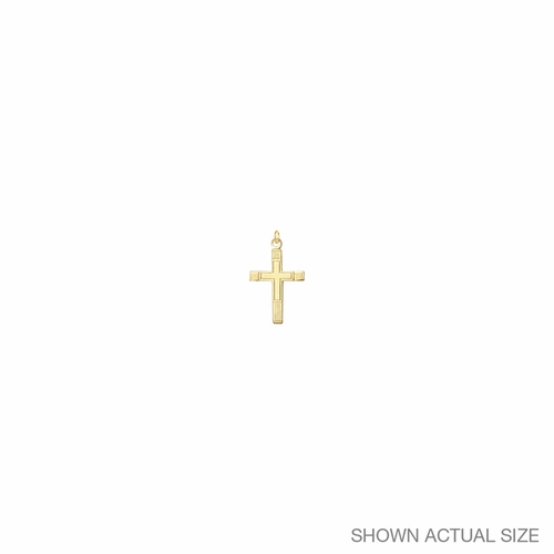 5/8 Inch 14KT Gold Inner Cross Pendant