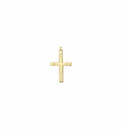 5/8 Inch 14KT Gold Inner Cross Pendant